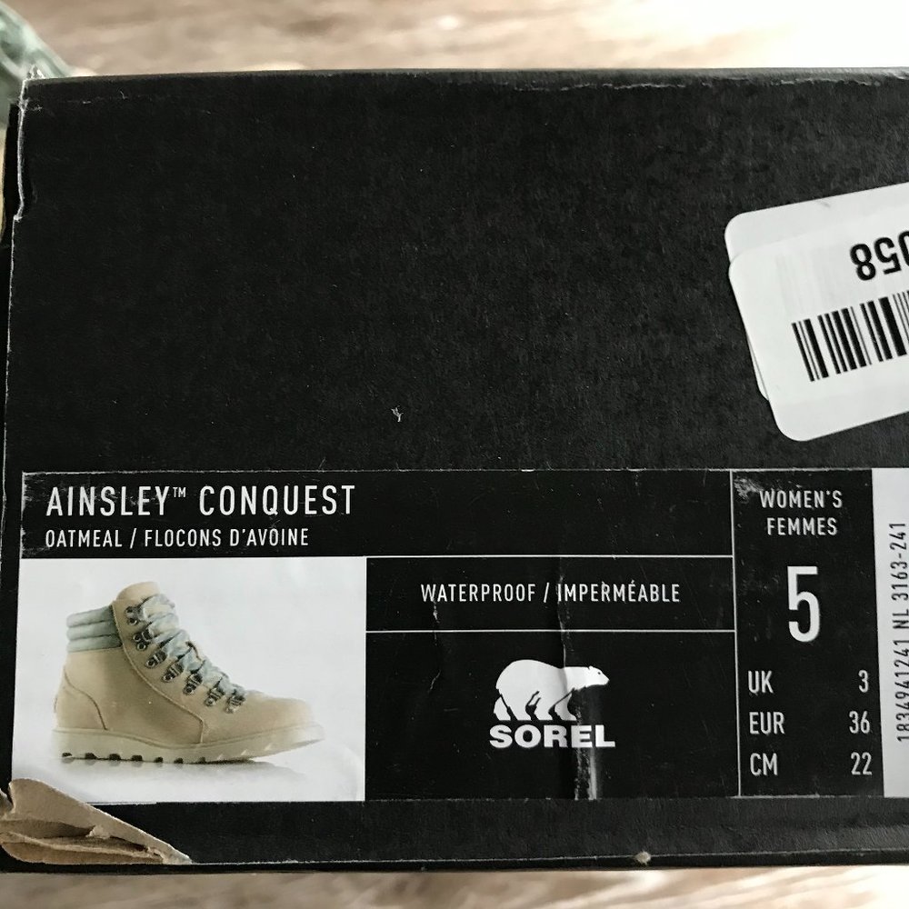 SOREL AINSLEY CONQUEST Waterproof Hiking boot sz 5 - Picture 4 of 6